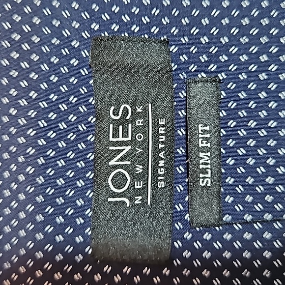 Jones New York Signature Shirt Slim Fit Long Sleeve Button Down XL 17-17½ 34/35 - Picture 5 of 6